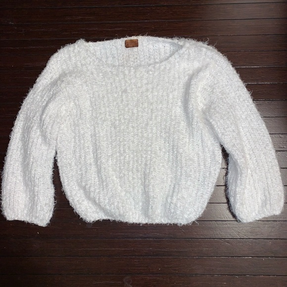 POL Sweaters - POL white fuzzy oversized sweater POL Sweaters - POL white fuzzy oversized sweater